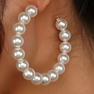 Pearl Hoop Earrings